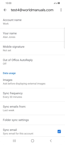 Press Account name and key in the required name. Press Account name and key in the required name.