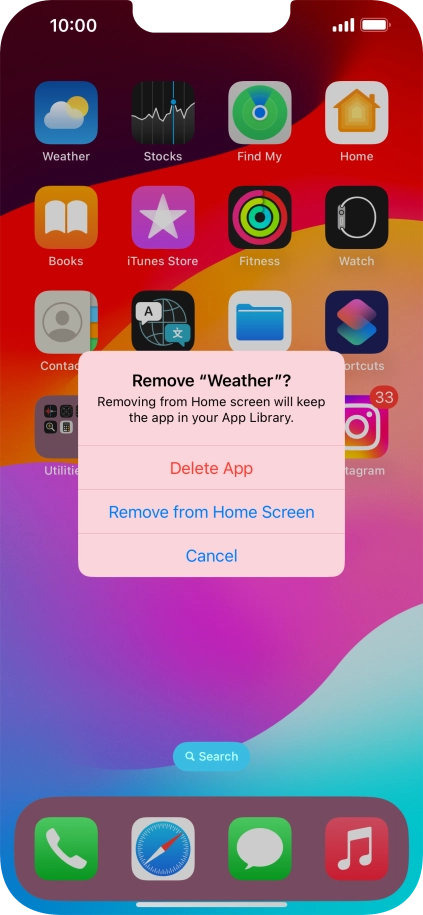 Press Delete App.