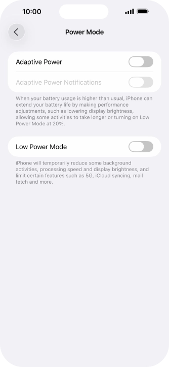 Press the indicator next to 
