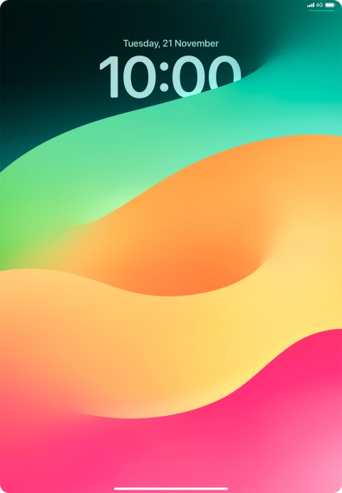 Slide your finger upwards starting from the bottom of the screen.