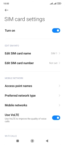 Press Mobile networks.