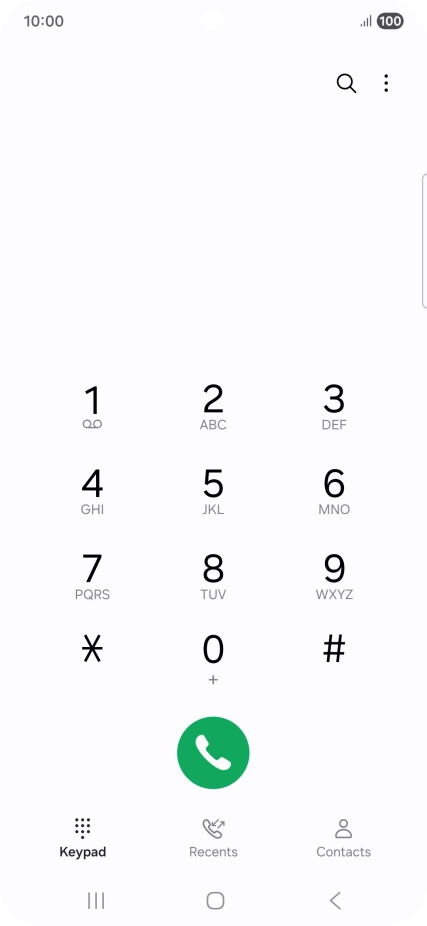 Press the menu icon.