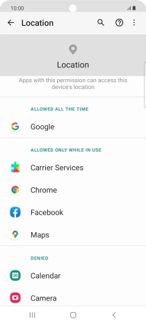 Press the required app. Press the required app.