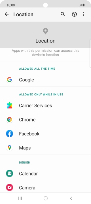 Press the required app. Press the required app.