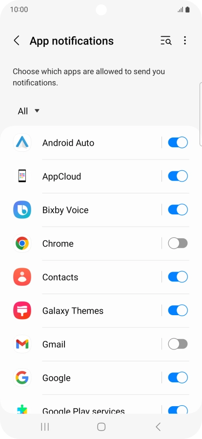 Press the drop down list. Press the drop down list.