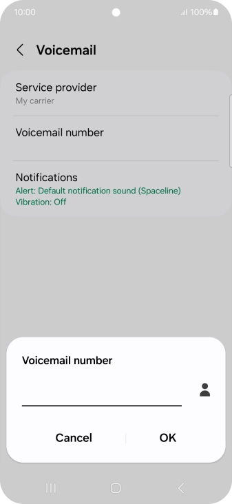 Key in +447836121121 and press OK.