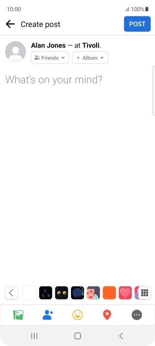 Press the text input field. Press the text input field.