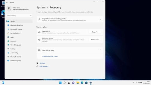 Click Reset PC. Click Reset PC.