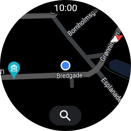 Press the search icon. Press the search icon.