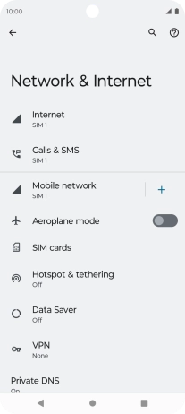 Press Mobile network. Press Mobile network.