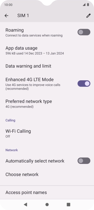 Press the indicator next to 