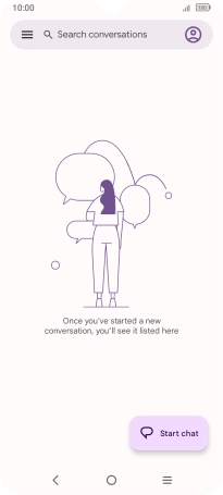 Press the profile icon. Press the profile icon.