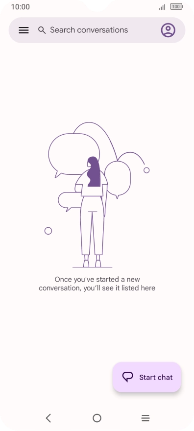 Press the profile icon. Press the profile icon.