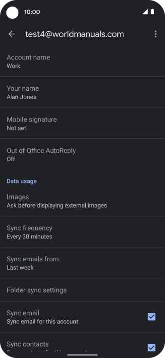 Press Account name and key in the required name. Press Account name and key in the required name.