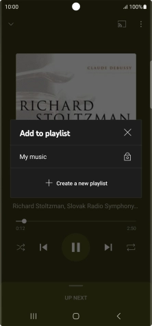 Press Create a new playlist. Press Create a new playlist.