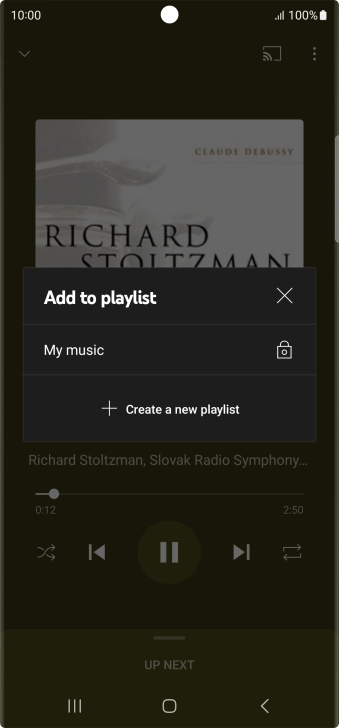 Press Create a new playlist. Press Create a new playlist.
