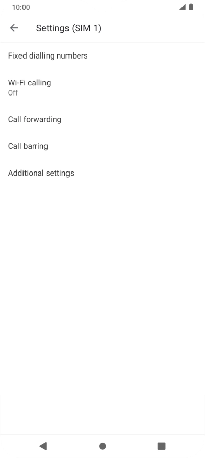 Press Fixed dialling numbers. Press Fixed dialling numbers.