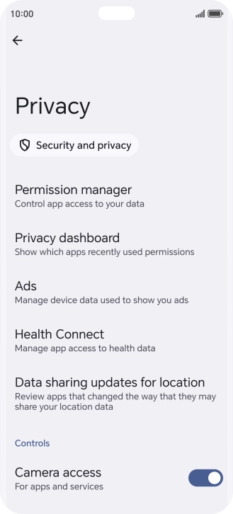 Press Privacy dashboard.