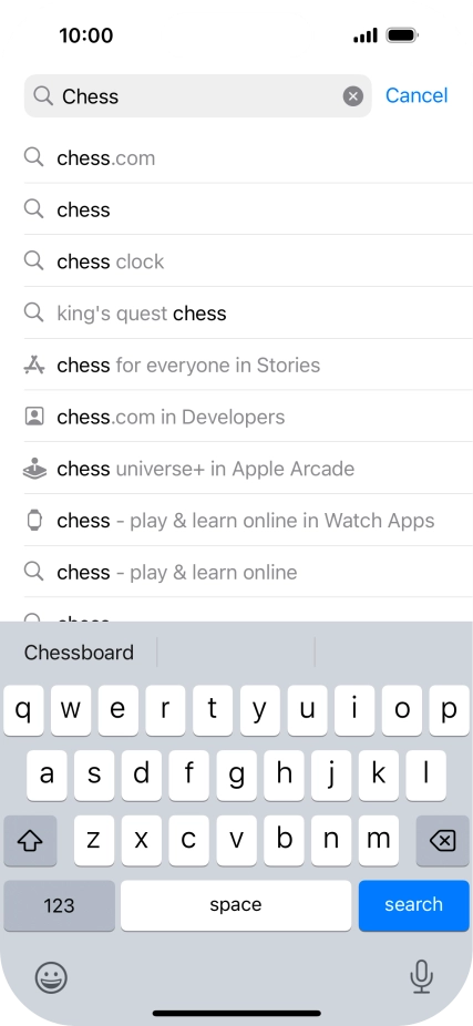 Press search.