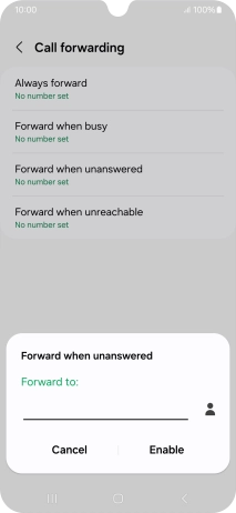 Key in +447836121121 and press Enable.