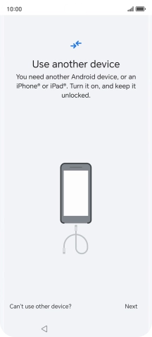 Press Can't use other device?.