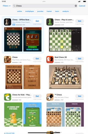 Press the required app. Press the required app.