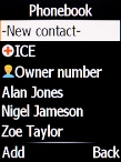 Select -New contact-.