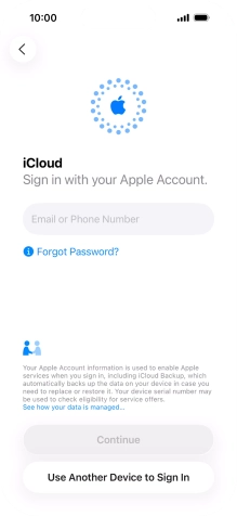 Press Email or Phone Number and key in the username for your Apple Account. Press Email or Phone Number and key in the username for your Apple Account.