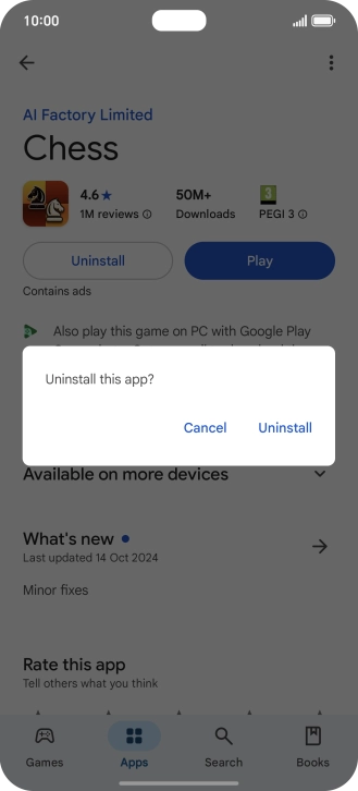 Press Uninstall. Press Uninstall.