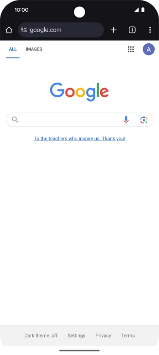 Press the menu icon. Press the menu icon.