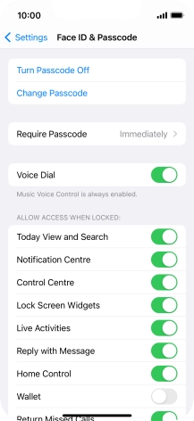 Press Turn Passcode Off and key in the phone lock code. Press Turn Passcode Off and key in the phone lock code.