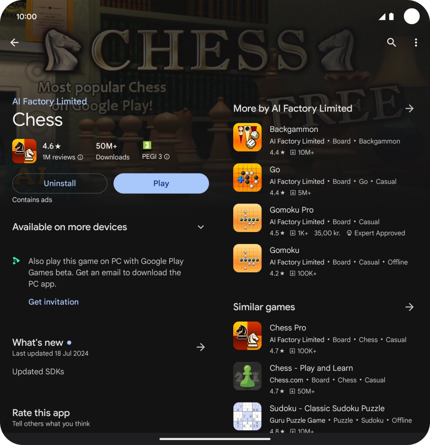 Press Uninstall.
