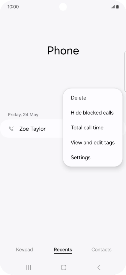 Press Settings.