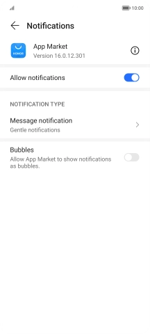 Press the indicator next to 