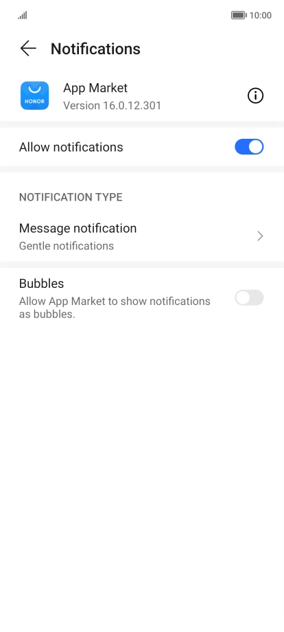 Press the indicator next to 