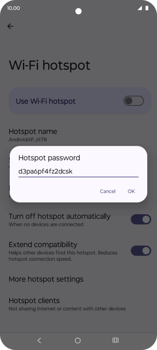 Key in the required password and press OK. Key in the required password and press OK.