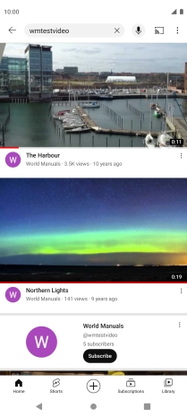 Press the required video clip. Press the required video clip.
