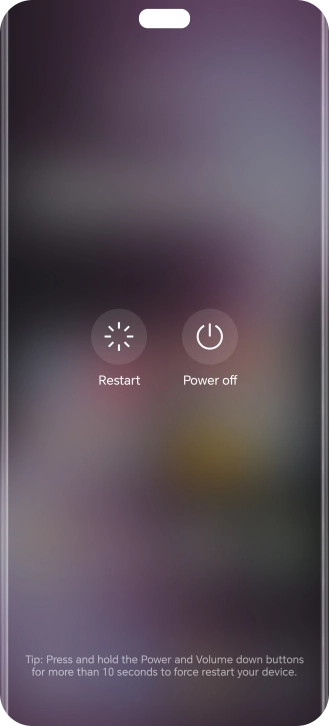 Press Power off. Press Power off.