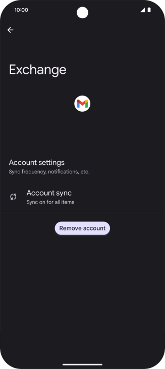 Press Remove account. Press Remove account.