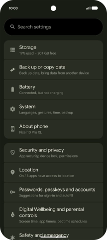Press About phone.