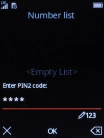 Key in the PIN2 and press the Navigation key. The default PIN2 is 1111. Key in the PIN2 and press the Navigation key. The default PIN2 is 1111.