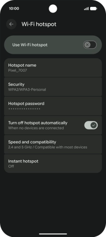 Press Hotspot name. Press Hotspot name.