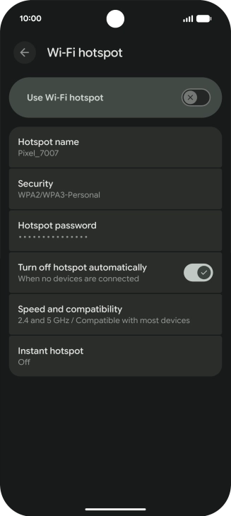 Press Hotspot name. Press Hotspot name.