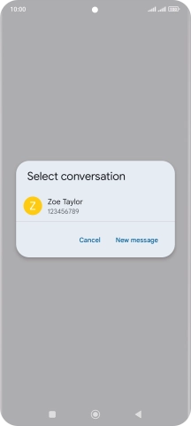 Press New message. Press New message.