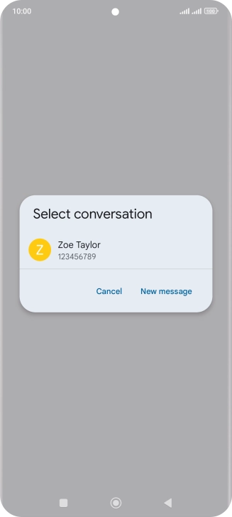 Press New message. Press New message.
