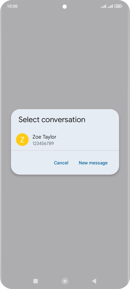 Press New message. Press New message.