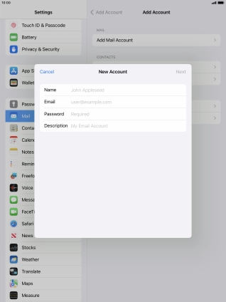 Press Name and key in the required sender name.