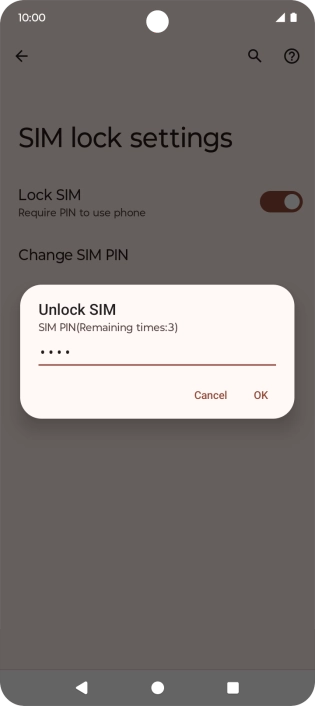 Key in your PIN and press OK. Key in your PIN and press OK.