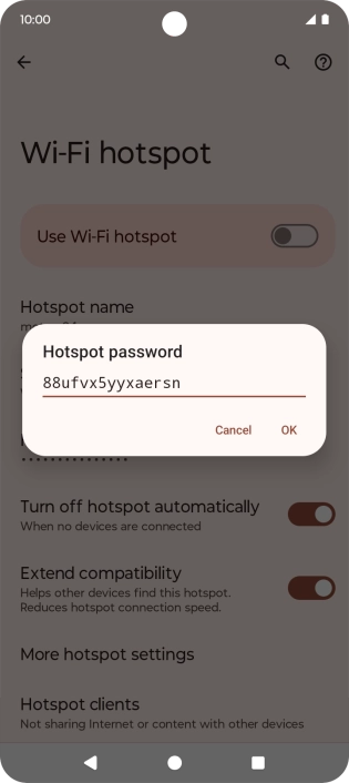Key in the required password and press OK.