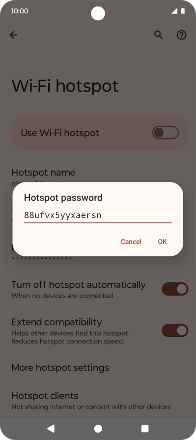 Key in the required password and press OK.